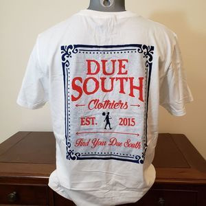 Due South Pocket Tee's - Blue/Red Map Theme